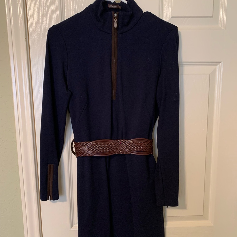 J McGlaughlin winter dress size Medium. Flattering & my “go to” dress!